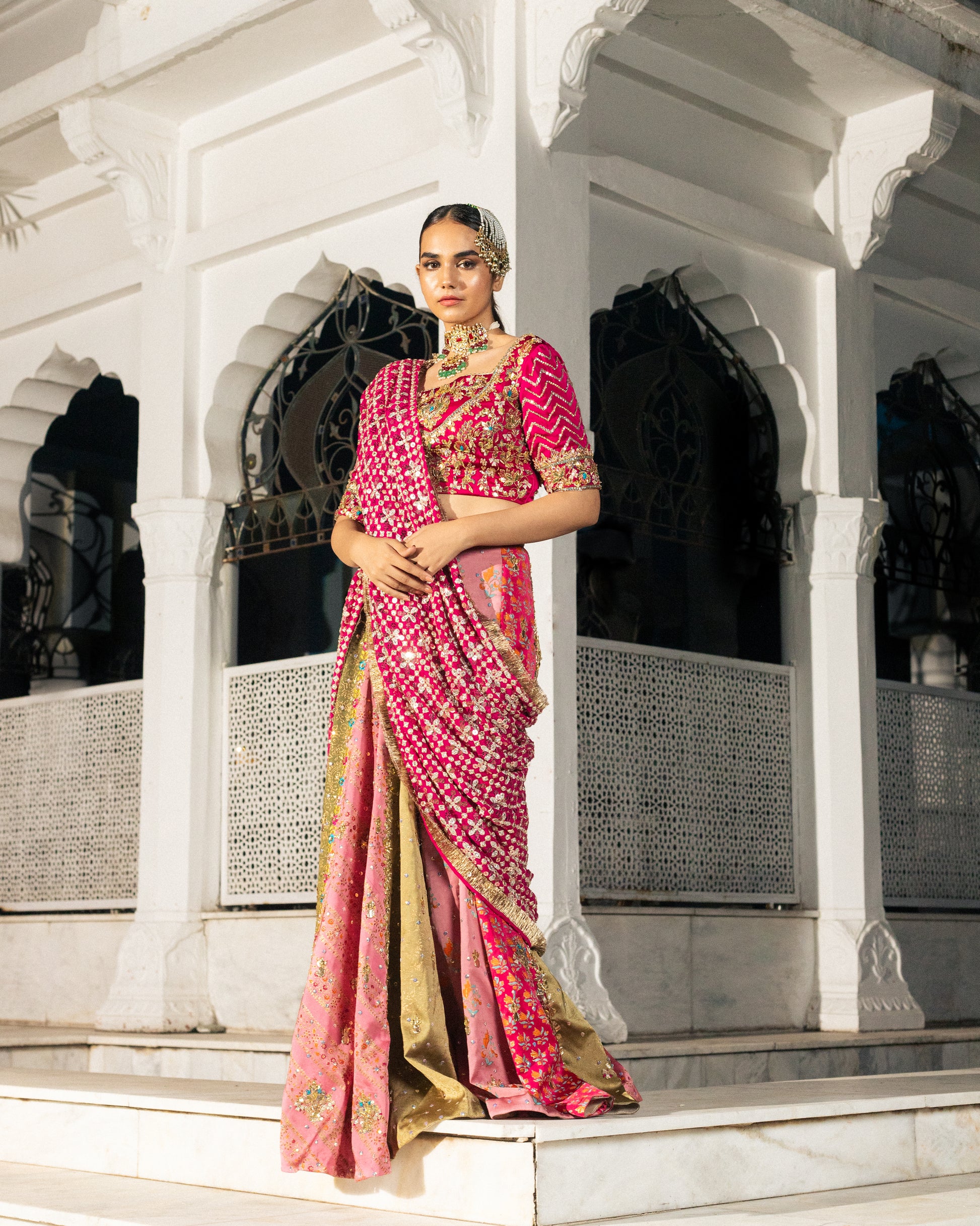 Gulaal Lehnga Sari
